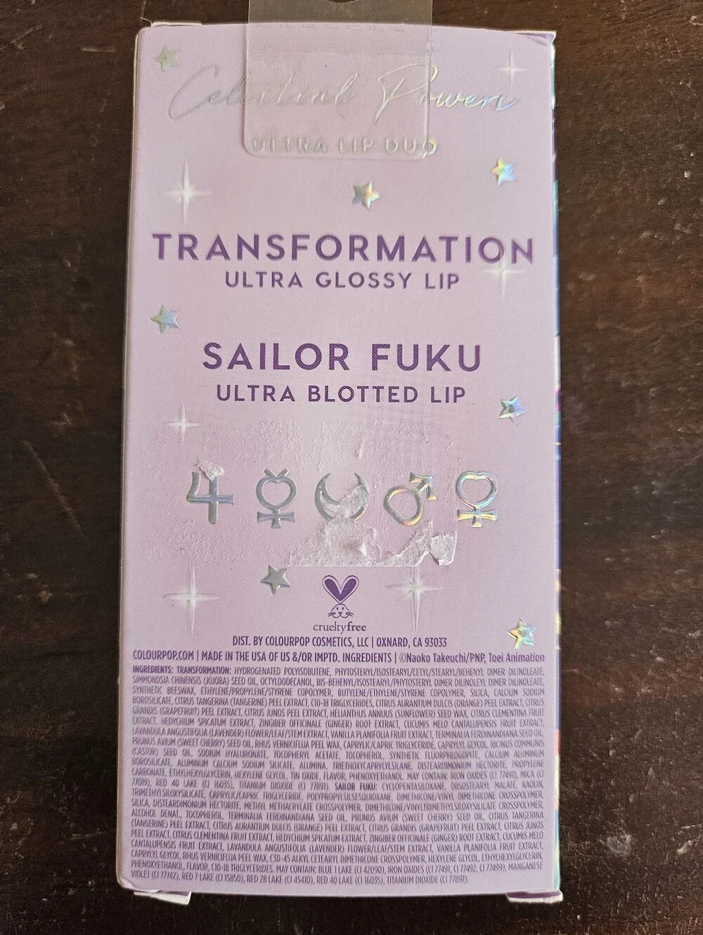 NEW ColourPop Sailor Moon Pretty Guardians Celestial Powers Ultra Lip Duo 3.6 g